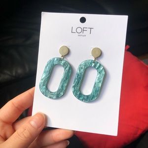 Resin Oval Dangle Earrings